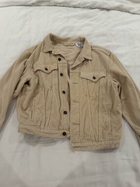 Princess Polly Beige Corduroy Jean Jacket